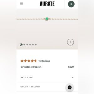 AURATE Solid Gold Emerald bracelet